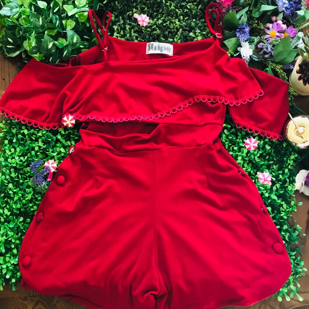Sweet &Sexy Romper | Bloody red color